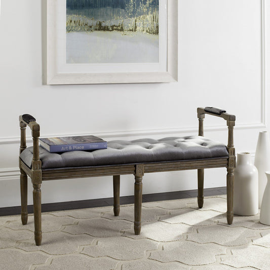 Raiden Velvet Rustic Oak Bench