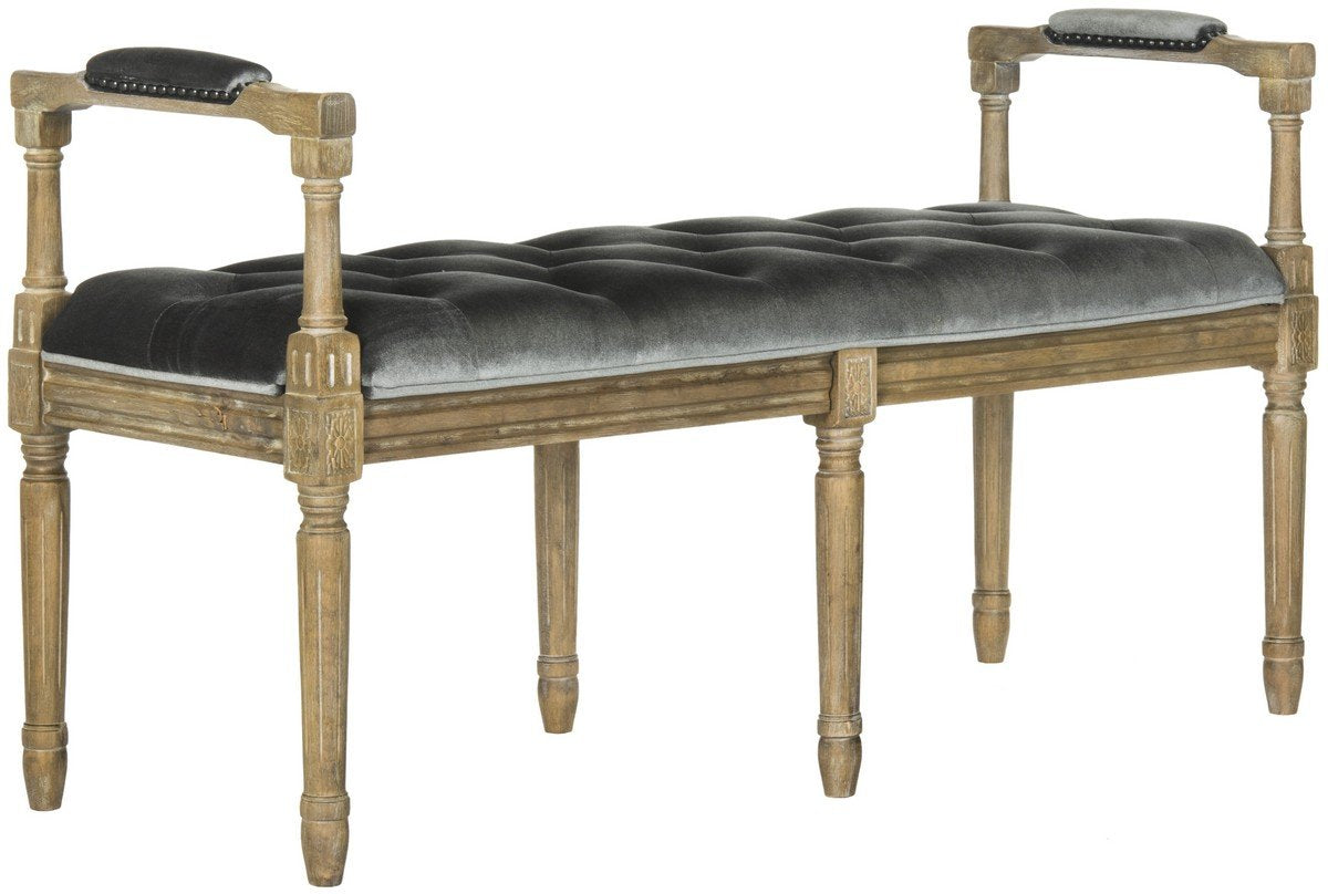 Raiden Velvet Rustic Oak Bench