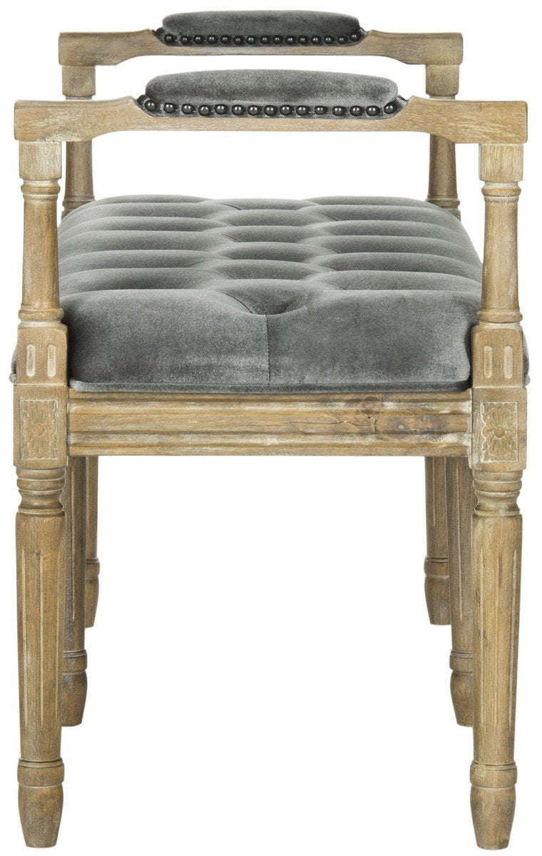 Raiden Velvet Rustic Oak Bench