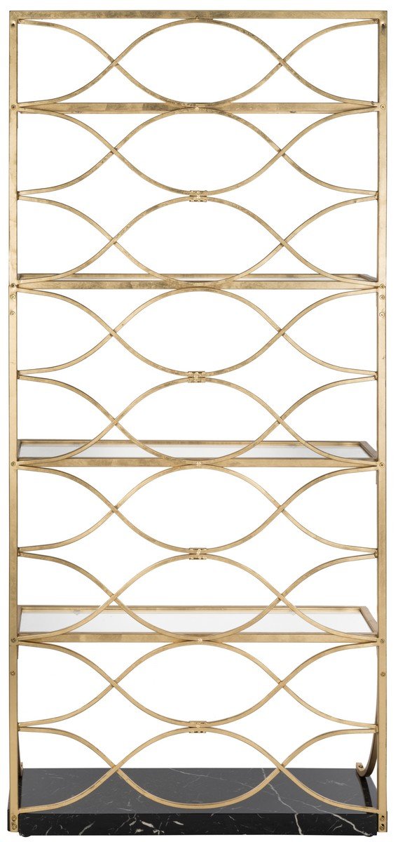 Spano 4 Glass Tier Marble Base Etagere