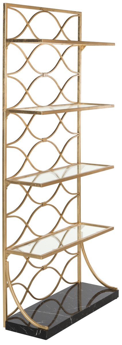 Spano 4 Glass Tier Marble Base Etagere