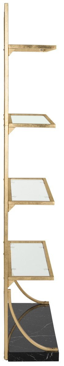 Spano 4 Glass Tier Marble Base Etagere