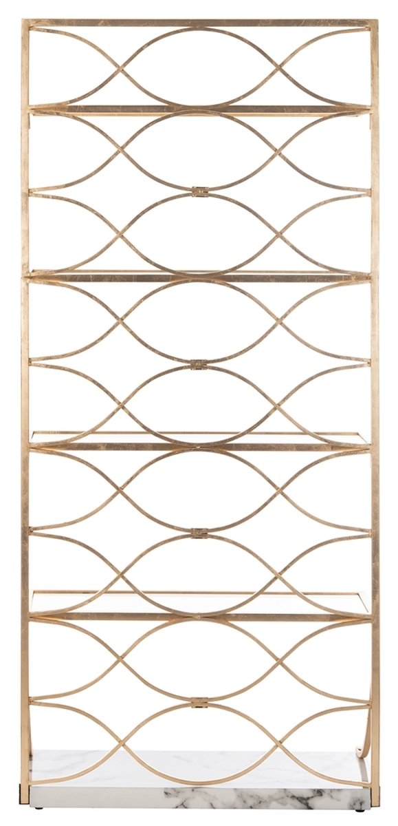 Spano 4 Glass Tier Marble Base Etagere