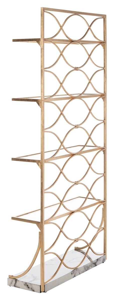 Spano 4 Glass Tier Marble Base Etagere