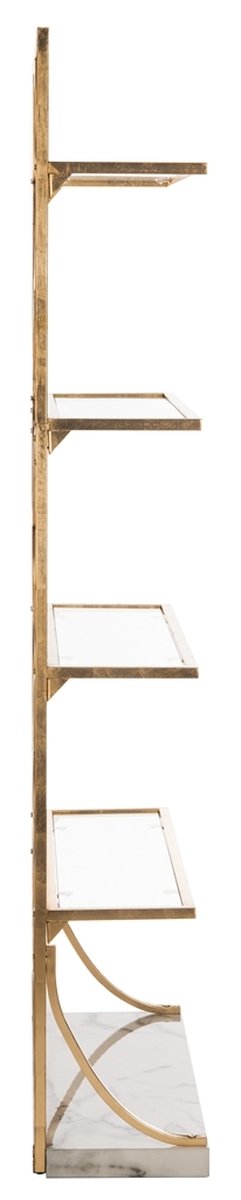 Spano 4 Glass Tier Marble Base Etagere