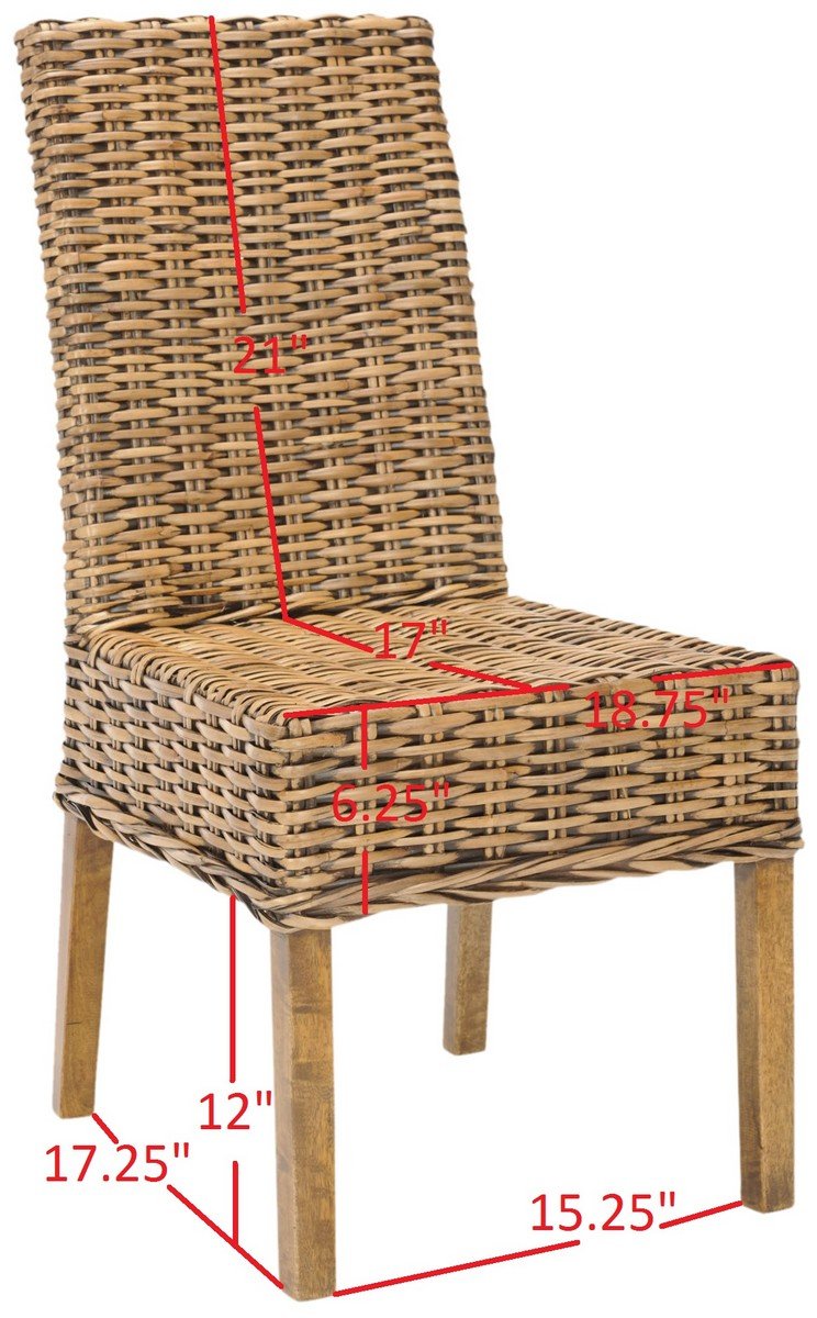 Sanibel 18"h Rattan Side Chair (set Of 2)
