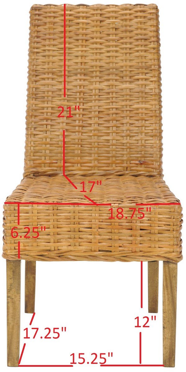 Sanibel 18"h Rattan Side Chair (set Of 2)
