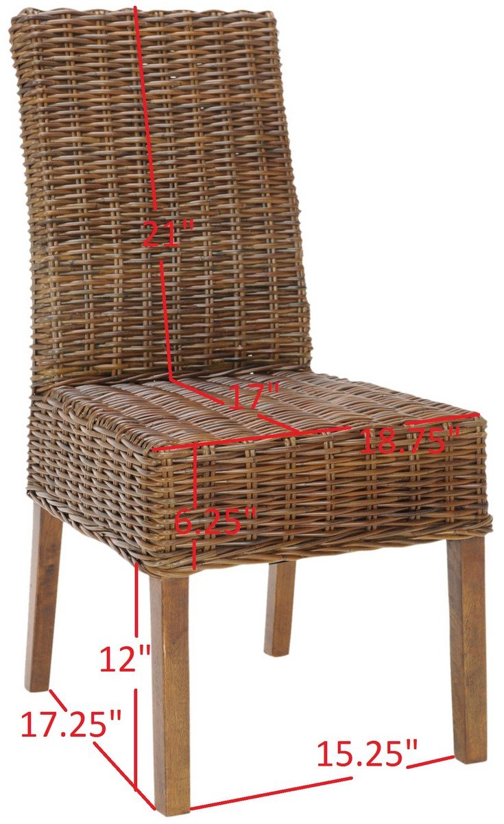 Sanibel 18"h Rattan Side Chair (set Of 2)