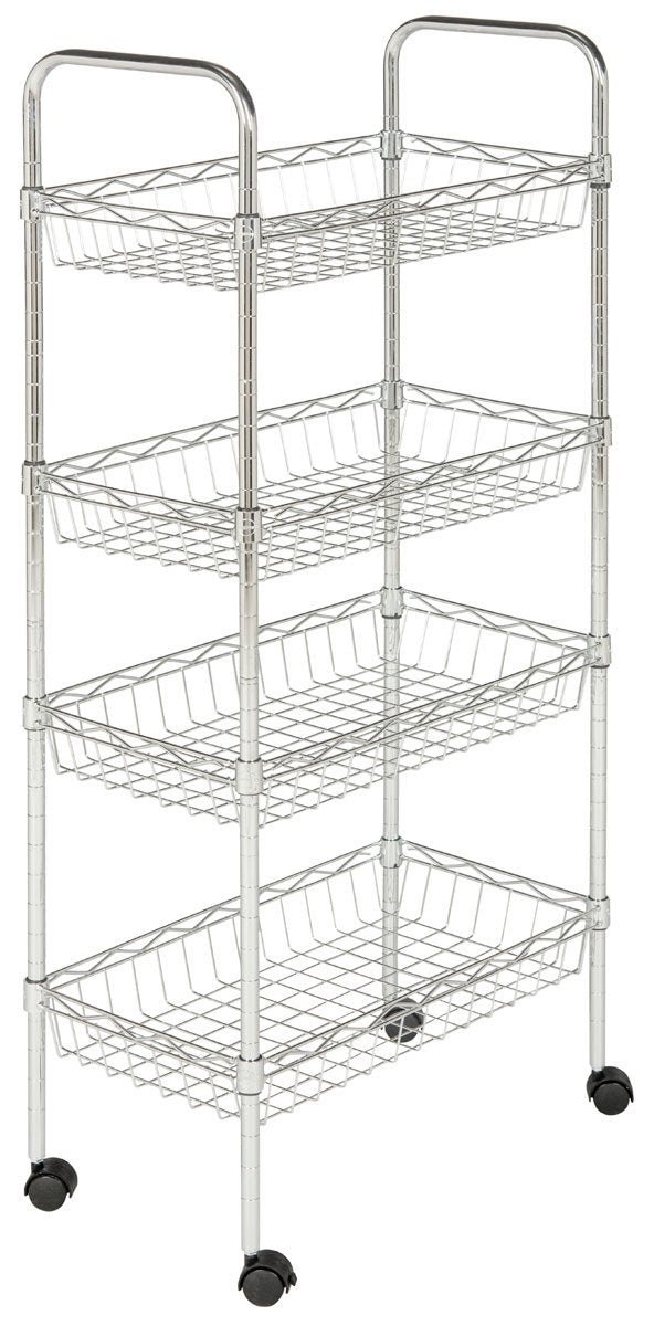 Pierreo Chrome Wire Adjustable Mini Trolley