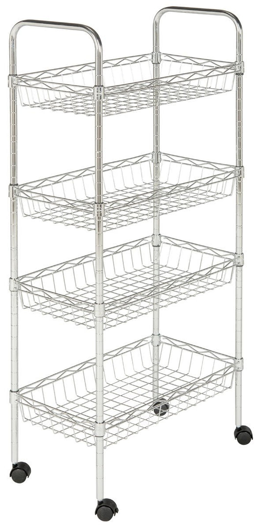 Pierreo Chrome Wire Adjustable Mini Trolley