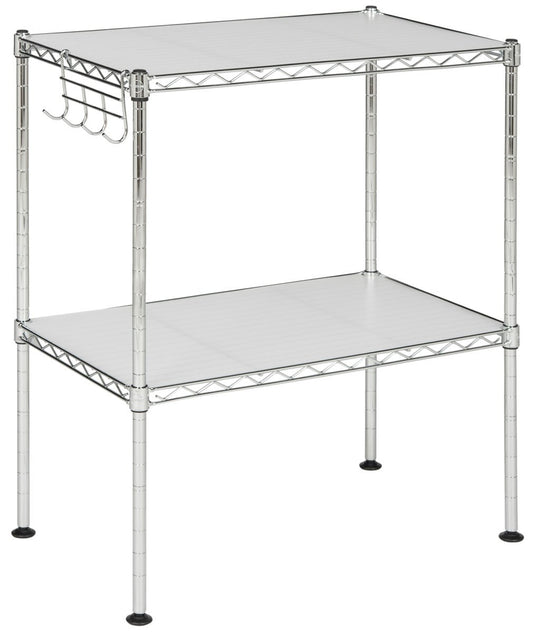 Lucien 2 Tier Chrome Wire Microwave Rack