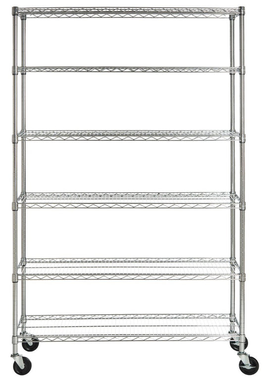 Juliet 6 Tier Heavy Duty Chrome Wire Rack (47 In W X 18 In D X 75 In H)