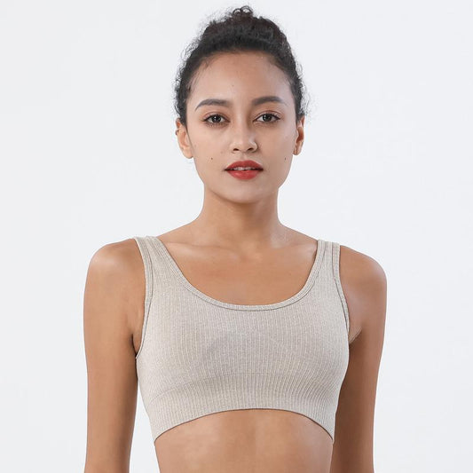 Astoria Seamless Ribbed Sports Bra - Khaki