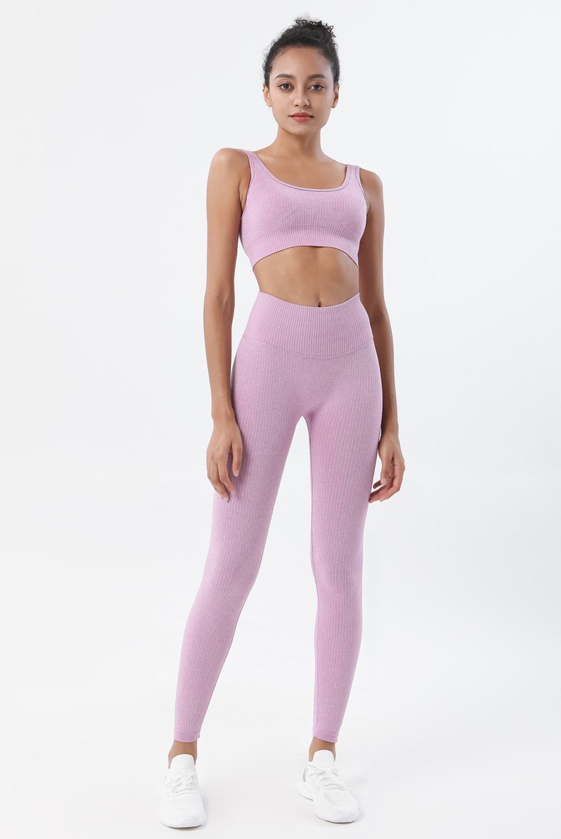 Astoria Seamless Ribbed Legging - Rose Pink