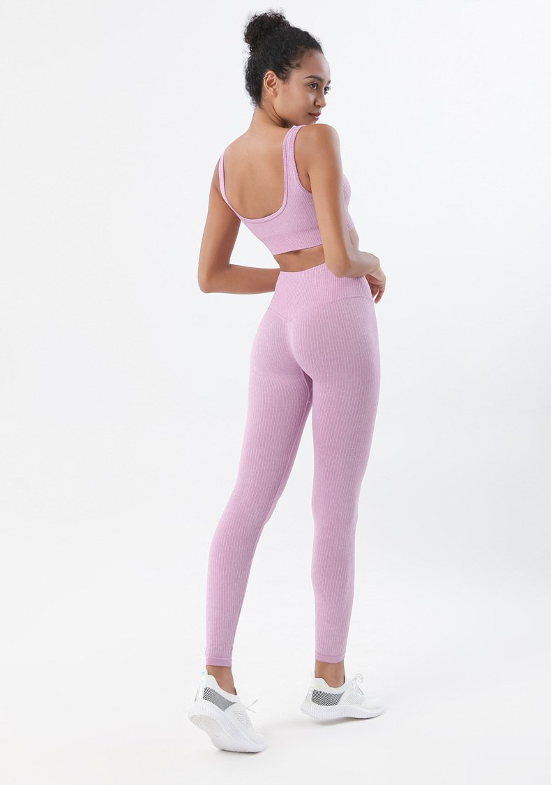 Astoria Seamless Ribbed Legging - Rose Pink