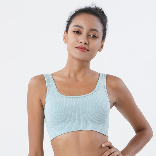 Astoria Seamless Ribbed Sports Bra - Aqua
