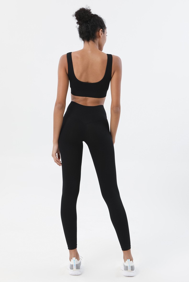 Astoria Seamless Ribbed Legging - Black