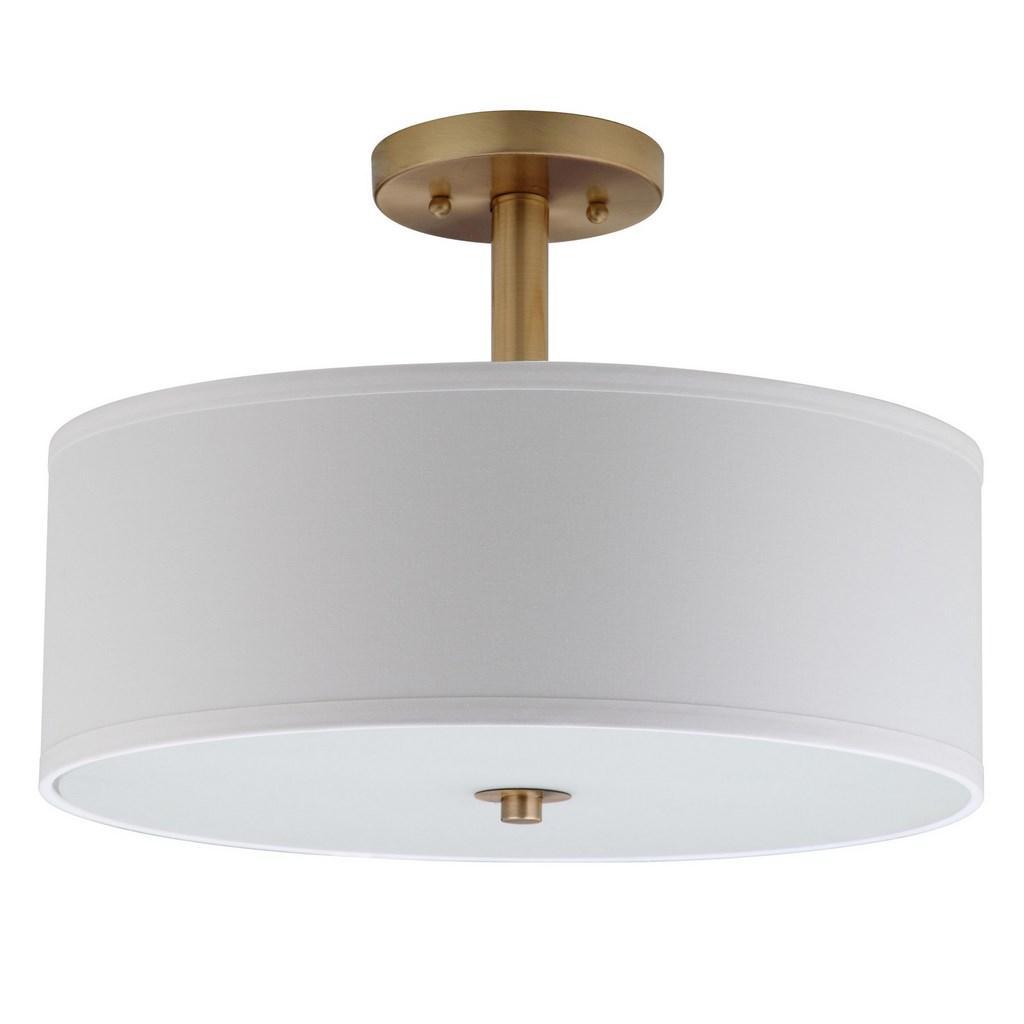 Clara 3 Light Chrome 16-Inch Dia Semi Flush Drum Light