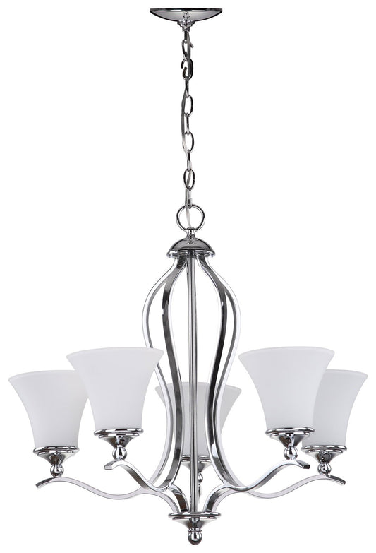 Celeste 5 Light Chrome 25.25 Inch Dia Chandelier