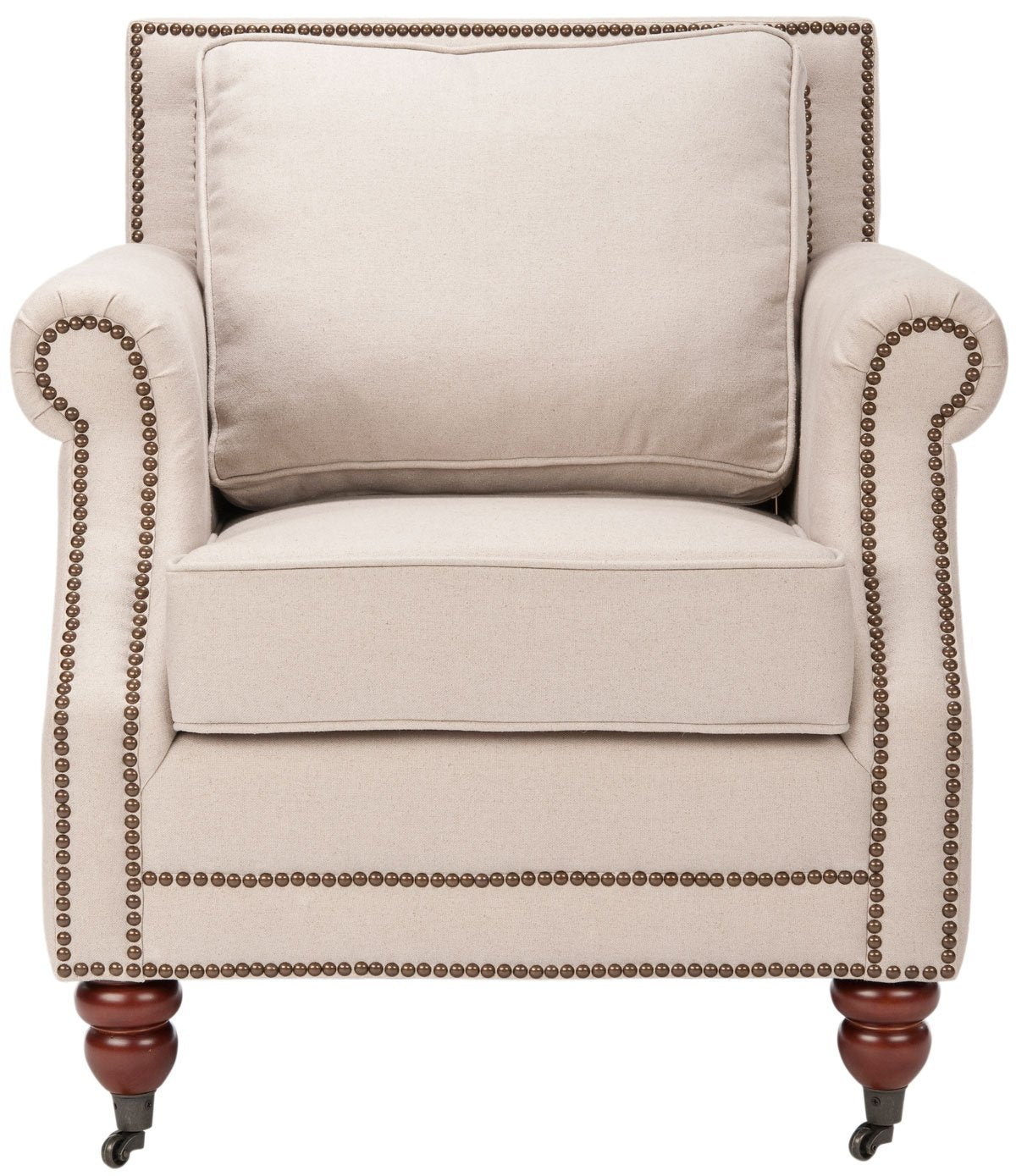 Karsen Club Chair W/ Brass Nail Heads