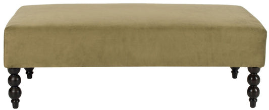 Reagan Ottoman With Stripes - Silver Nail Heads