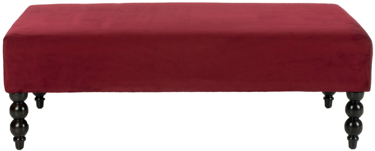 Reagan Ottoman With Bengal Stripes - Silver Nail Heads