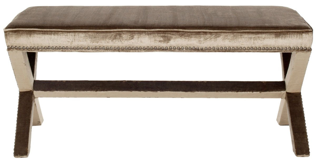 Melanie Extended Bench - Brass Nail Heads