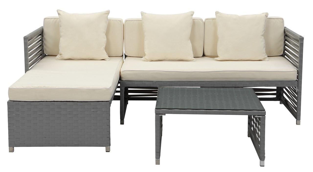 Likoma Wicker 3 Pc Outdoor Sectional Sofa Set