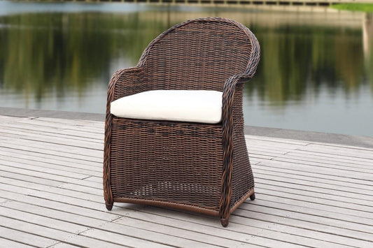 Newton Wicker Arm Chair With Cushion