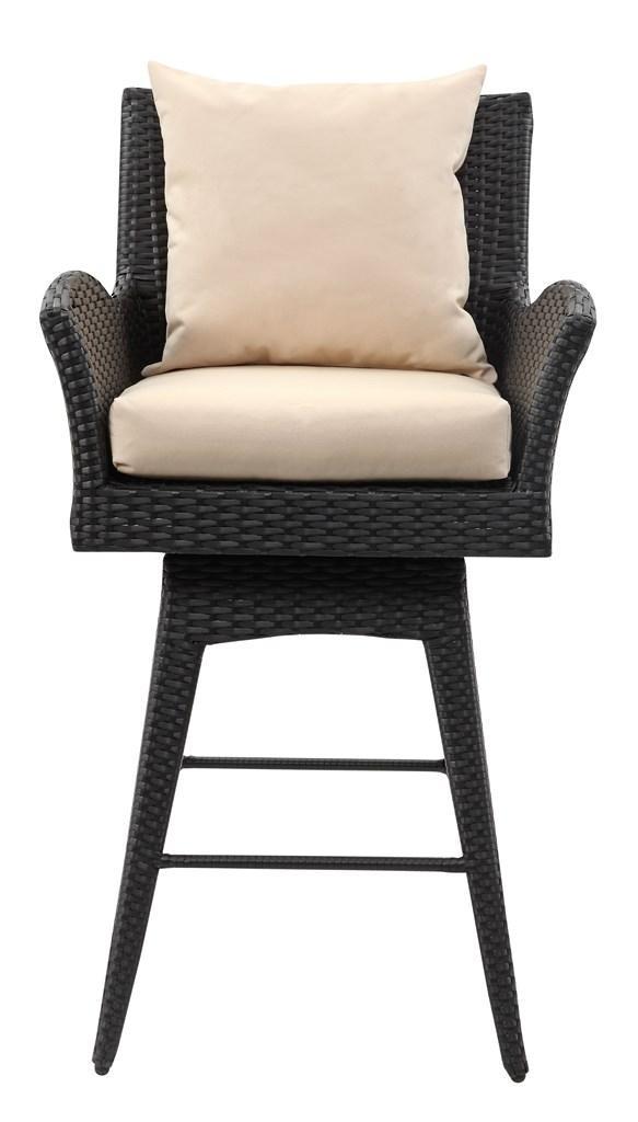 Hayes Outdoor Wicker Swivel Armed Counter Stool