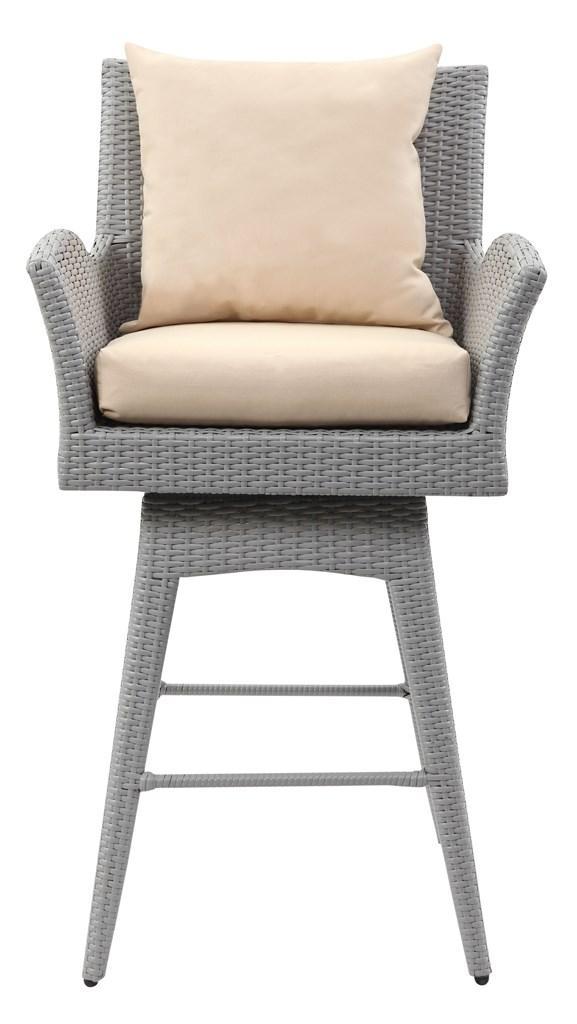 Hayes Outdoor Wicker Swivel Armed Counter Stool