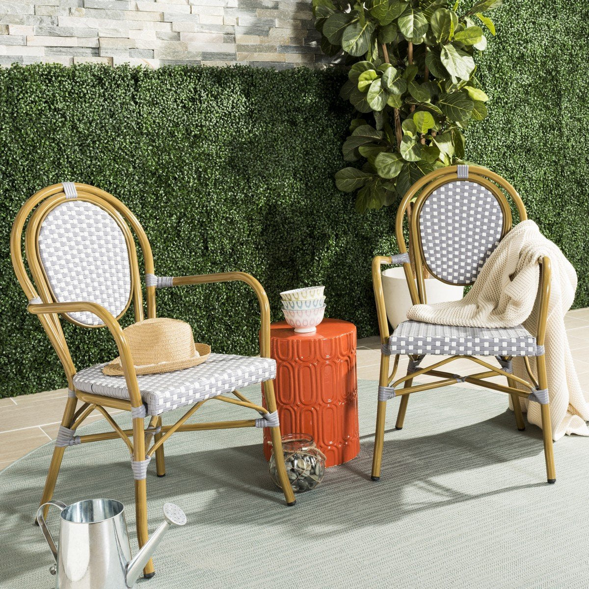 Rosen French Bistro Stacking Arm Chair