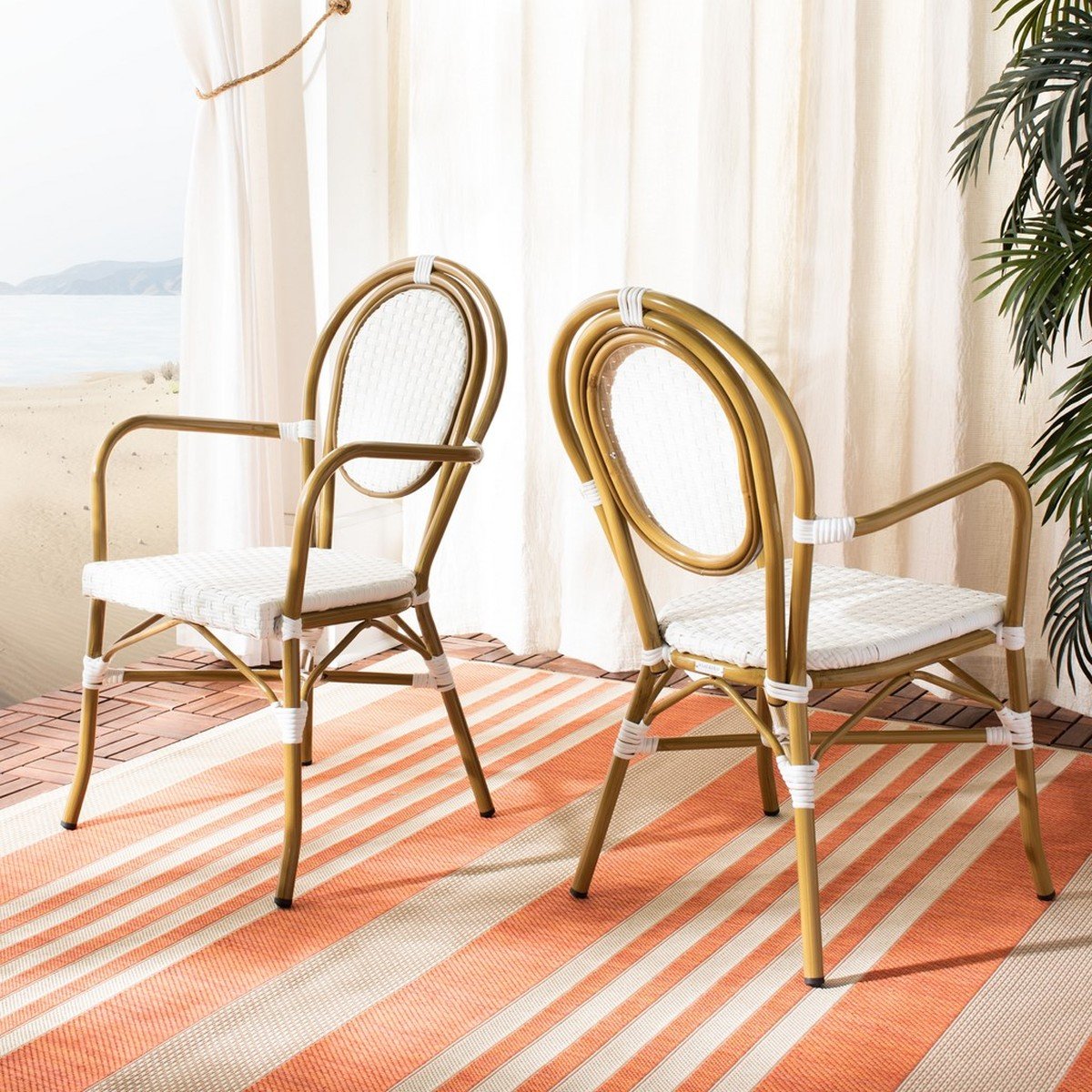 Rosen French Bistro Stacking Arm Chair