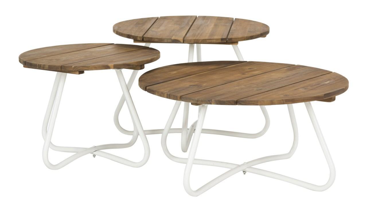 Henderson 3pc Wood Top Coffee Table