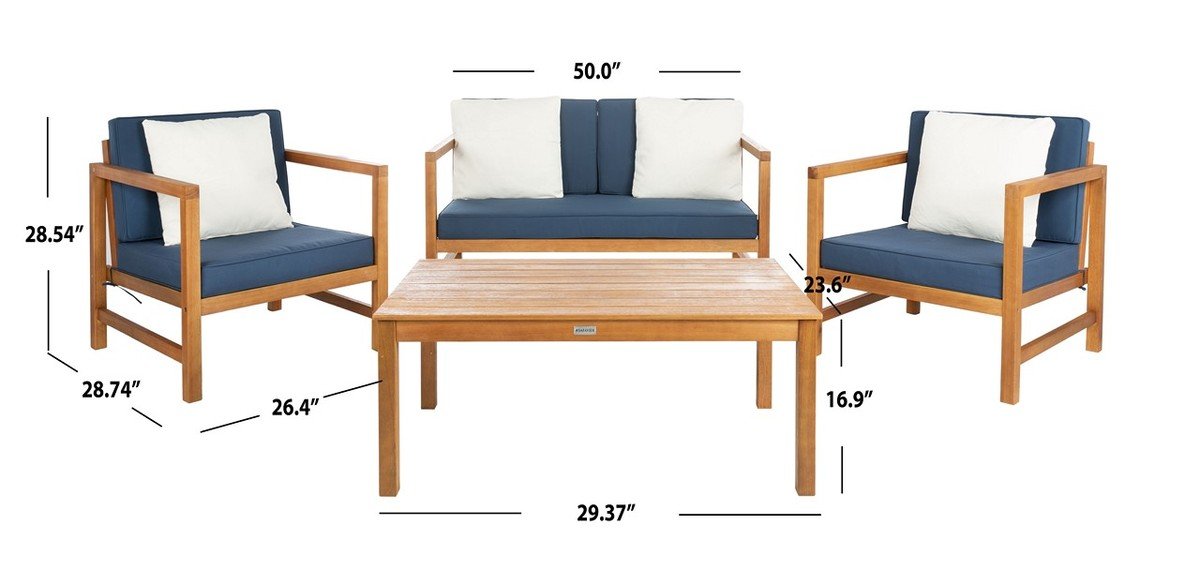 Montez 4 Pc Outdoor Set With Accent Pillows