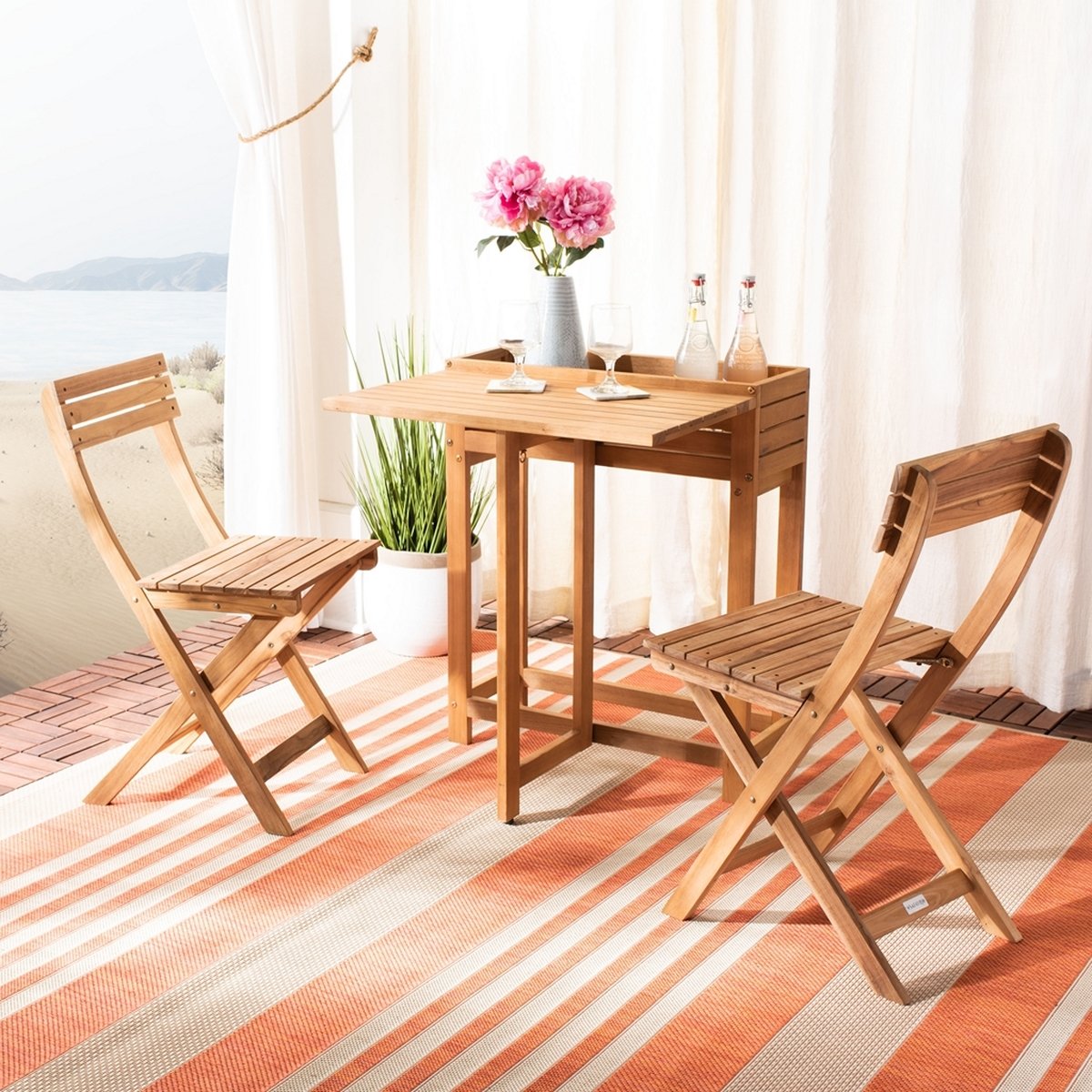 Walten Flower Shelf 3 Pc Bistro Set