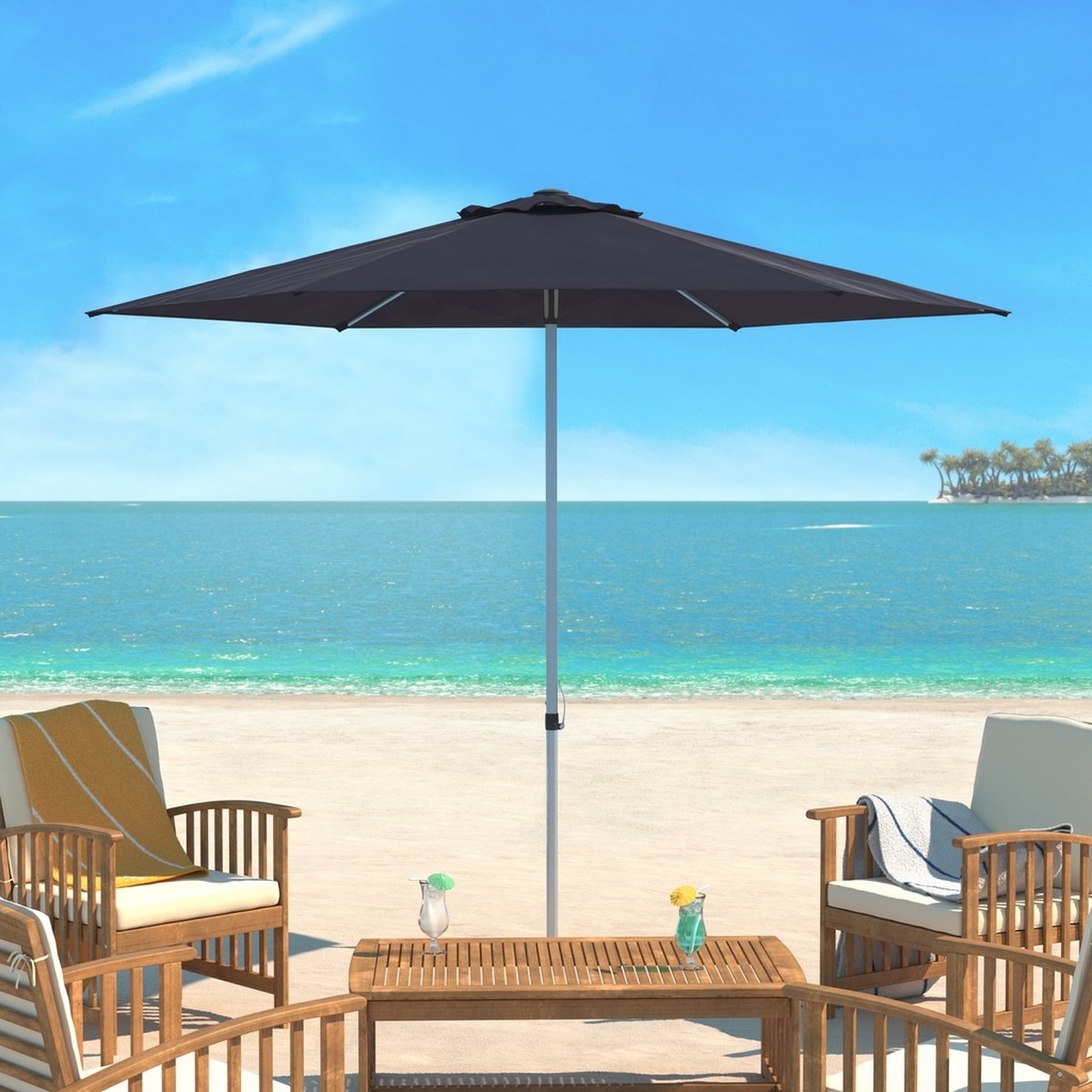 Hurst 9 Ft Push Up Umbrella