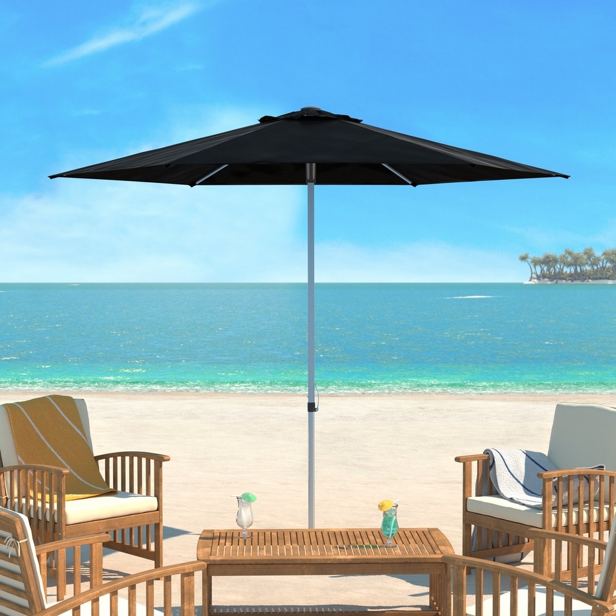 Hurst 9 Ft Push Up Umbrella