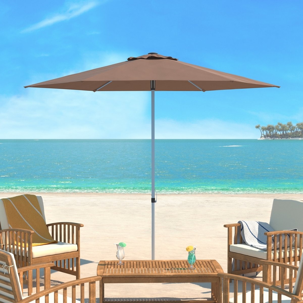 Hurst 9 Ft Push Up Umbrella