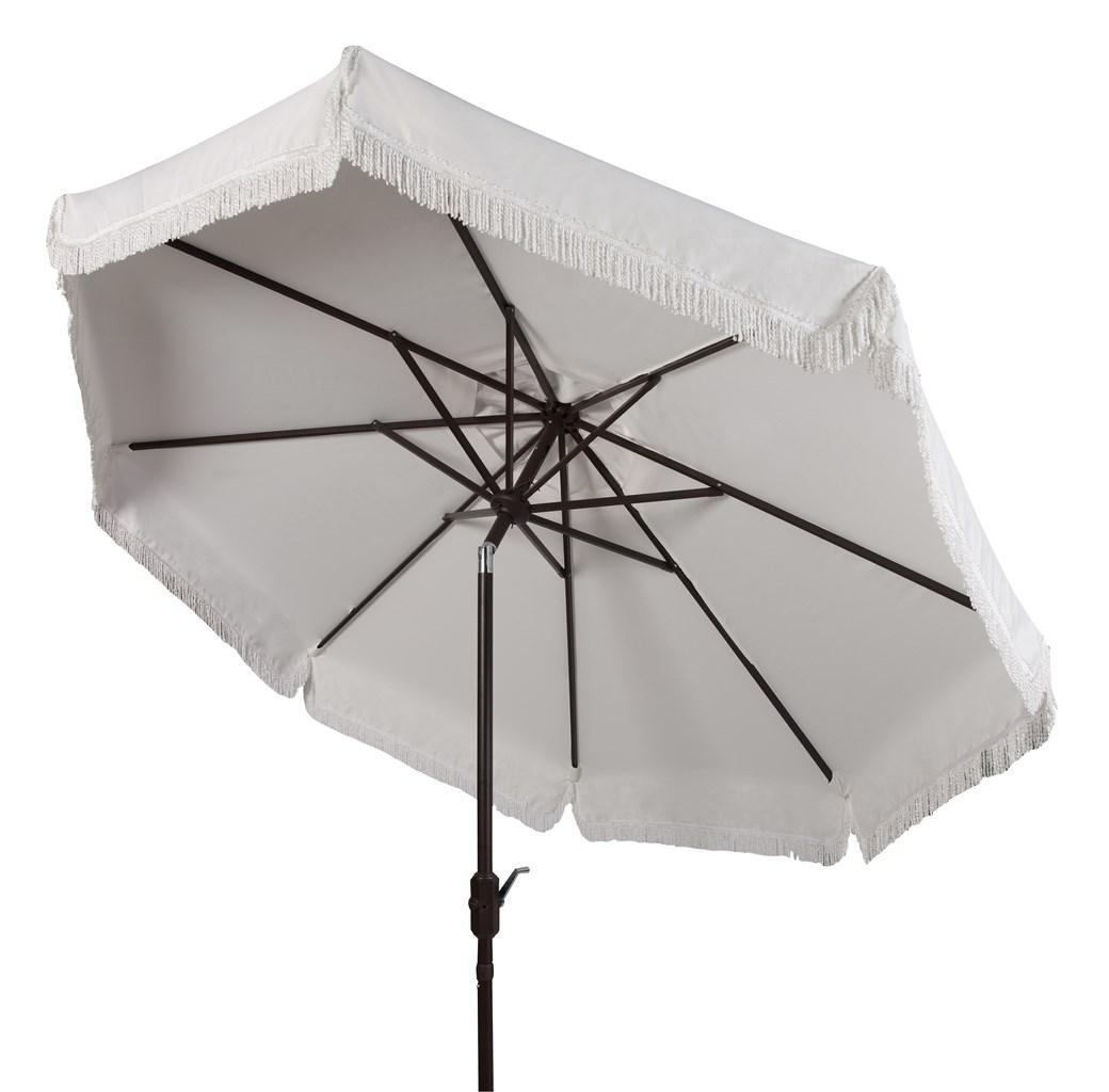 Milan Fringe 9ft Crank Outdoor Auto Tilt Umbrella