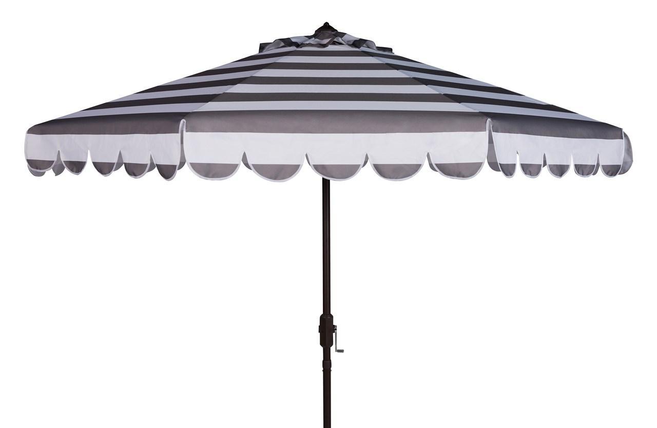 Maui Single Scallop Striped 9ft Crank Auto Tilt Umbrella