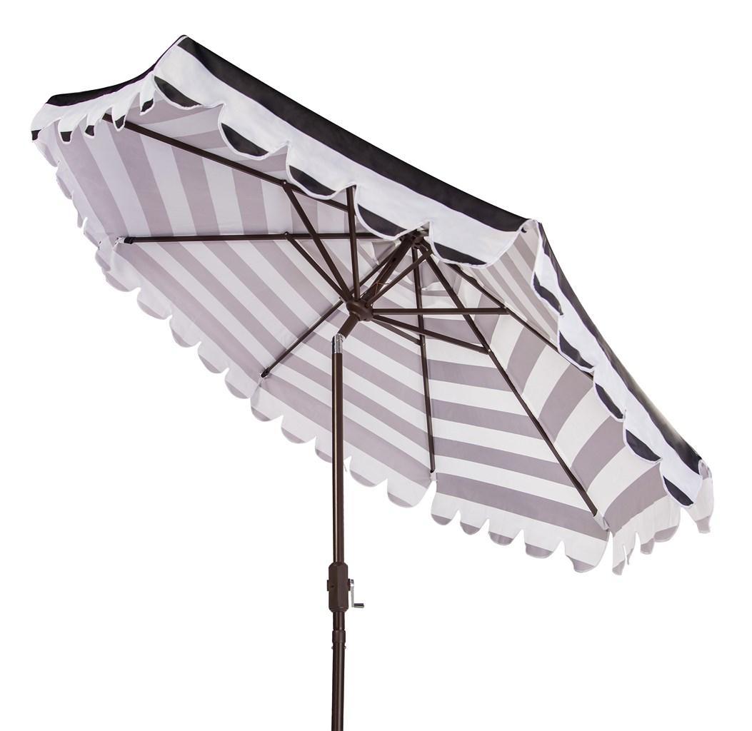 Maui Single Scallop Striped 9ft Crank Auto Tilt Umbrella