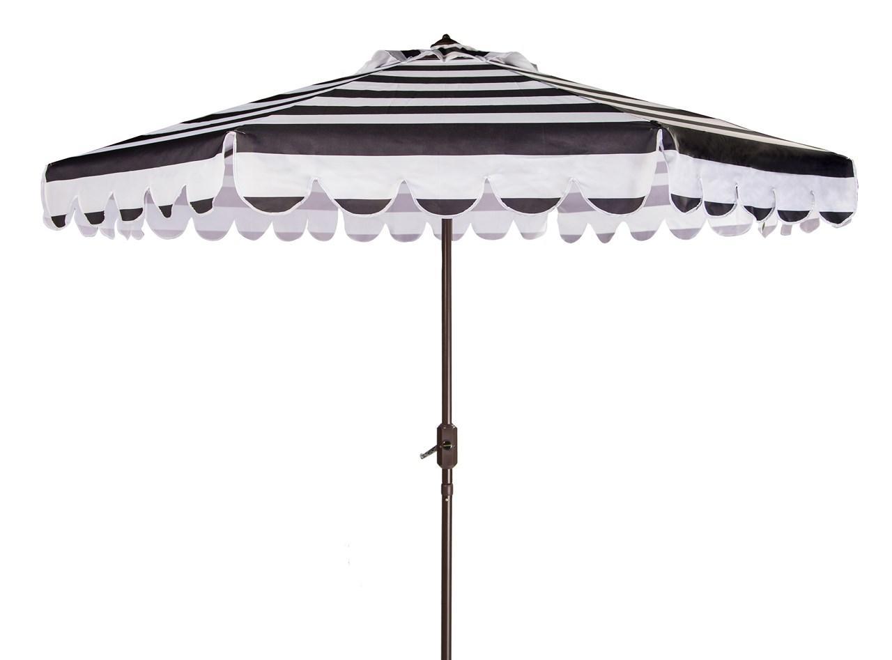 Maui Single Scallop Striped 9ft Crank Auto Tilt Umbrella