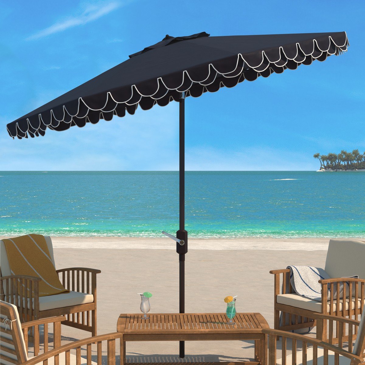 Elegant Valance 11ft Rnd Umbrella