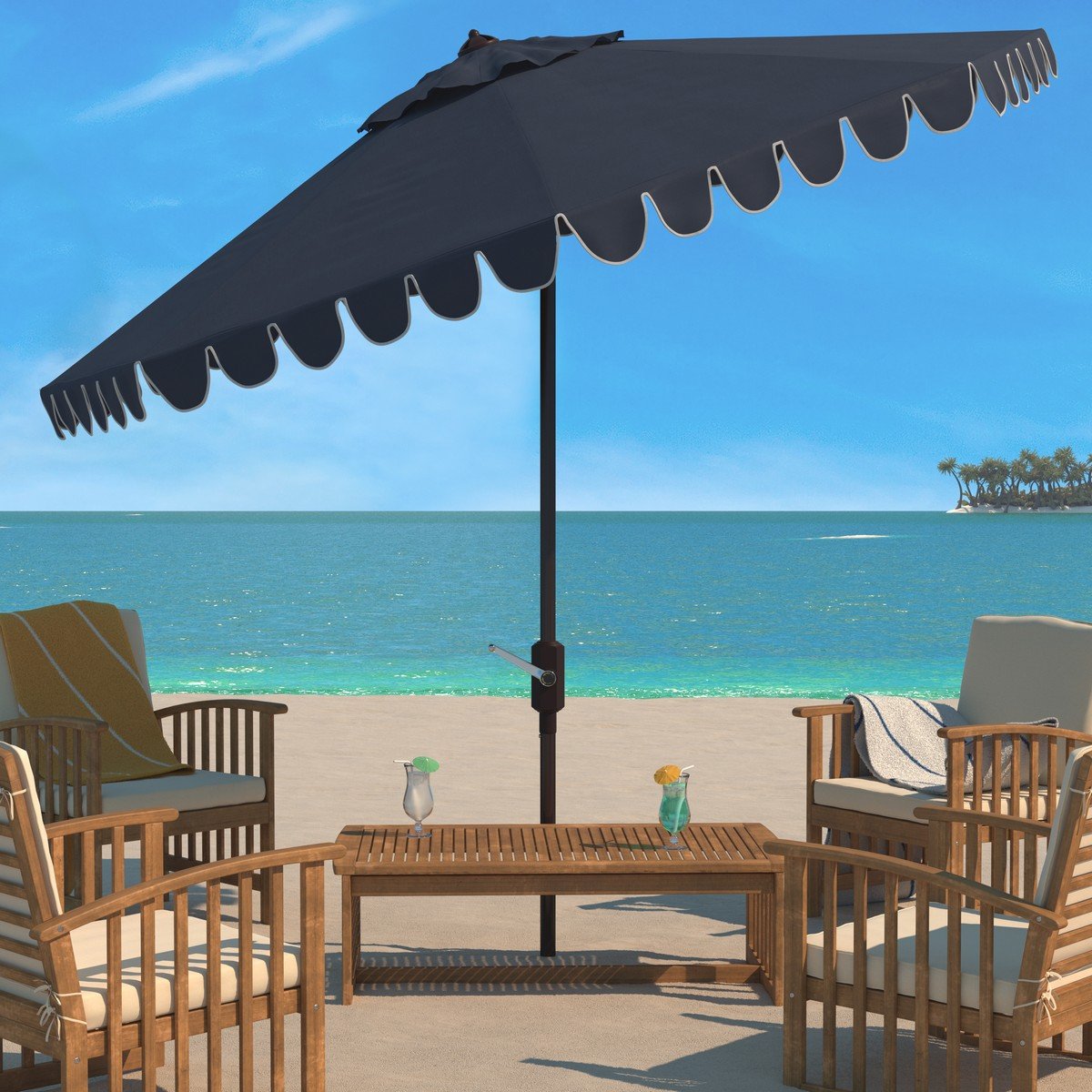 Venice 11ft Rnd Crank Umbrella
