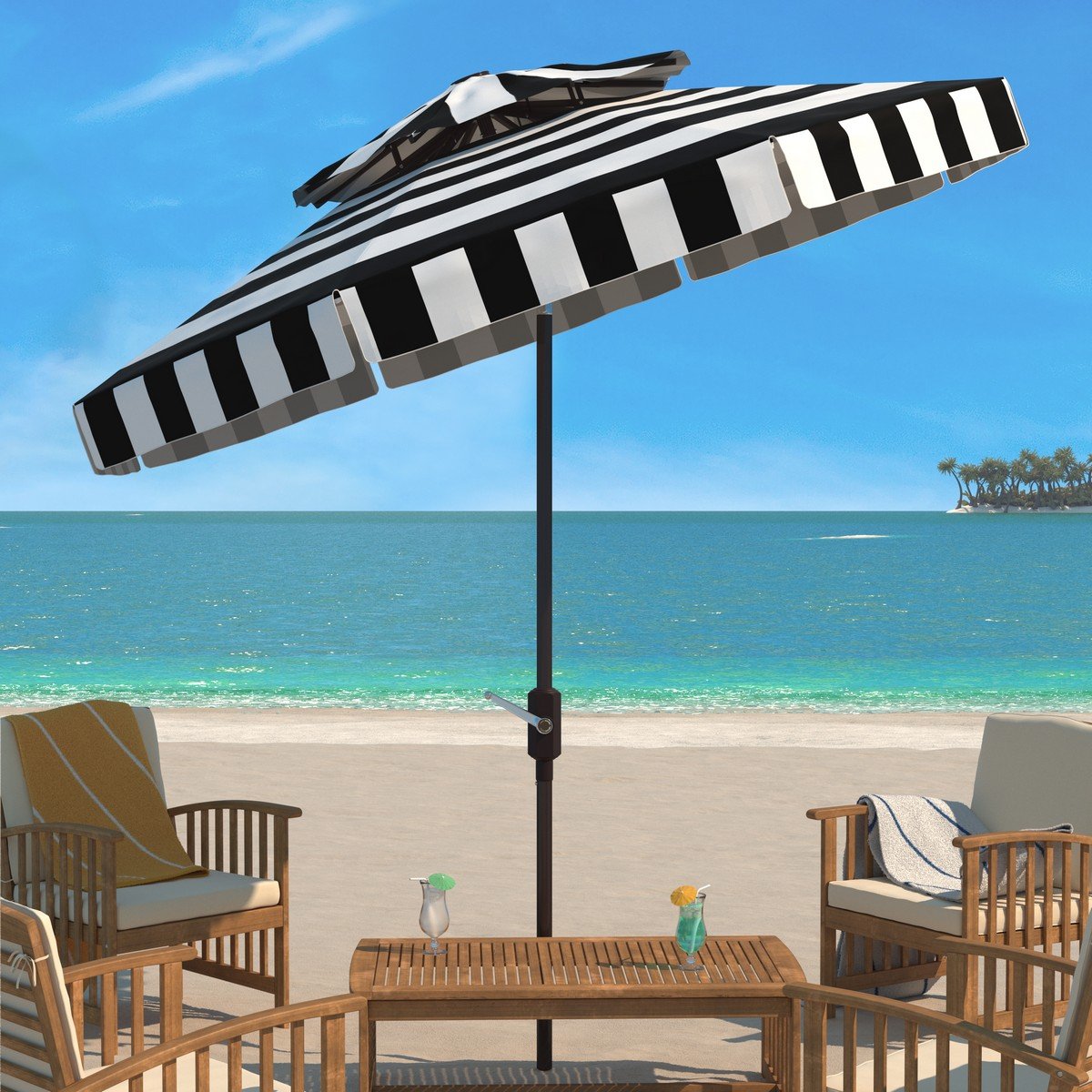 Elsa Fashion Line 9ft Double Top Umbrella