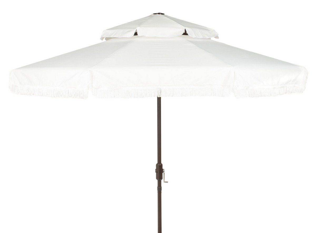 Milan Fringe 9ft Double Top Crank Umbrella