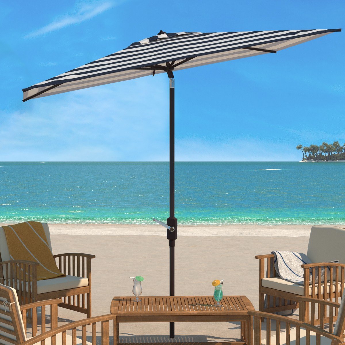 Iris Fashion Line 6.5 X 10 Ft Rect Umbrella