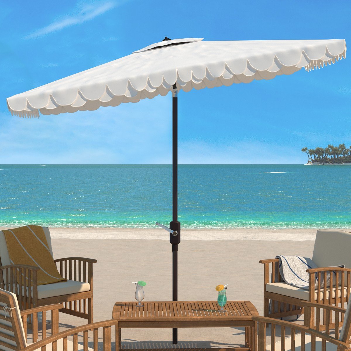 Elegant Valance 6.5 X 10 Ft Rect Umbrella