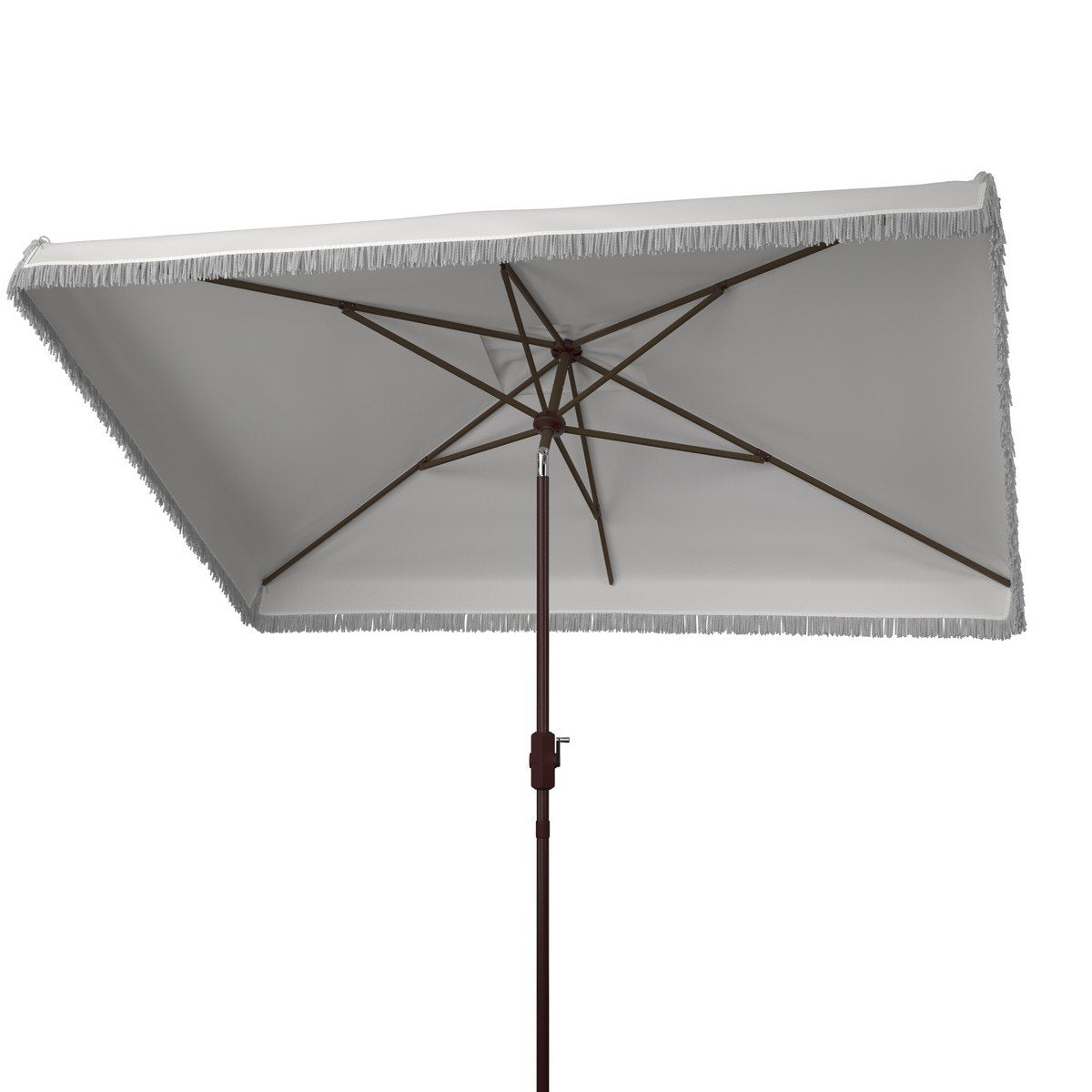 Milan Fringe 6.5 X 10 Ft Rect Crank Umbrella
